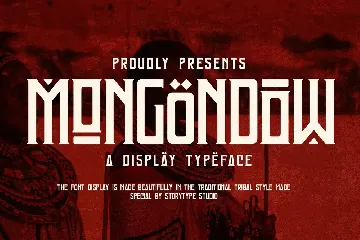 Mongondow Display Typeface Font