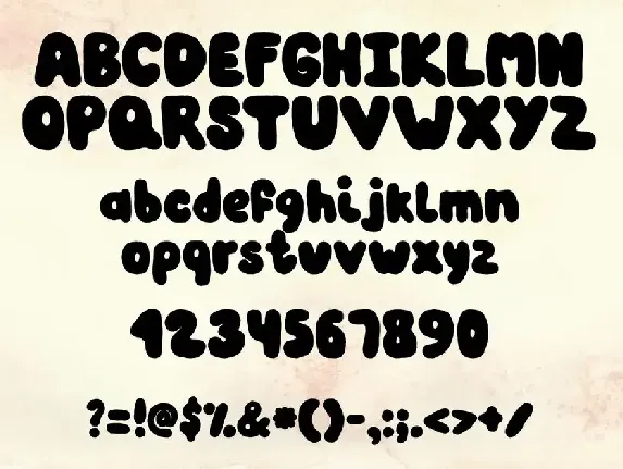 Bubble Gum Hand Written Typeface font