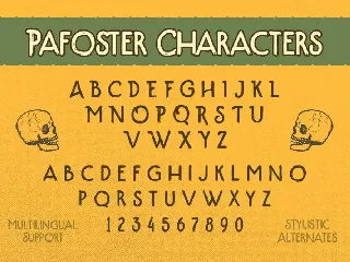 The Pafoster font