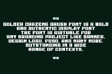 Golder Crazeng Brush font