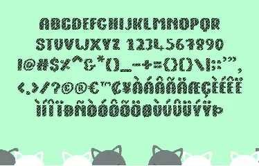 Kitty Fat - Stripes font