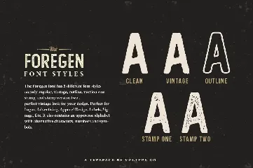 The Foregen Vintage Font