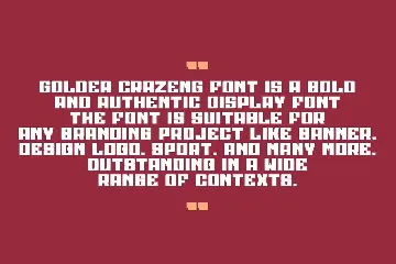 Golder Crazeng font