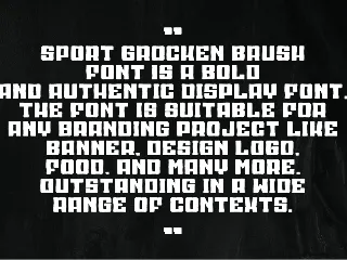 Sport Bengkor Brush font