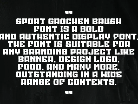 Sport Bengkor Brush font