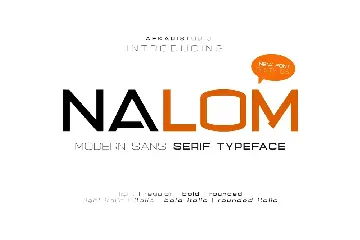 Nalom Sans Serif Typeface Font Family