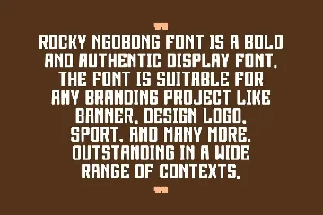 Rocky Ngobong font