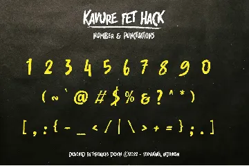 Kavure fet Hack font