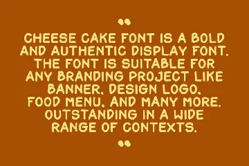 Cheese Cake Font