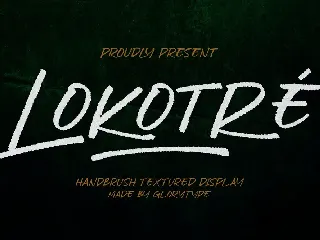 Lokotre Handbrush Textured Display Font