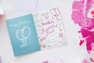 Awesome Party Font Duo with Doodles