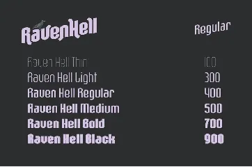 Raven Hell Regular font