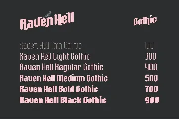 Raven Hell Gothic font