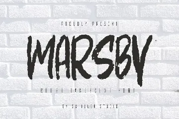 Marsby - Rough Handbrush Font