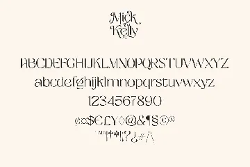 Mick Kelly - Beauty Modern Font