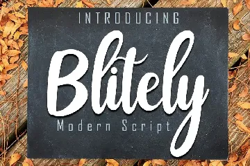 Blitely Modern Script font