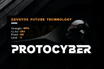 Devator - Modern Scifi and Sport Game Display font