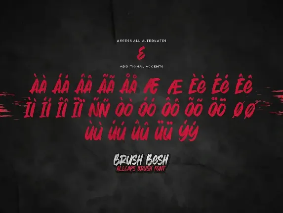 Brush Besh - AllCaps Brush Font