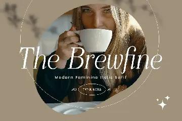 The Brewfine - modern feminine italic serif font