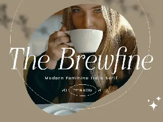 The Brewfine - modern feminine italic serif font