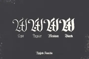 Rajjah Familia - Blackletter Font Family