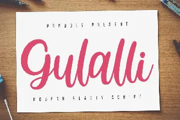 Gulalli Modern Script font