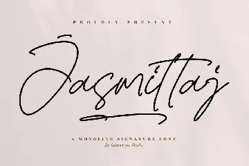 Jasmittaj Monoline Signature Font