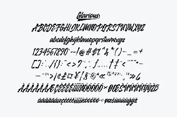 Glarious font