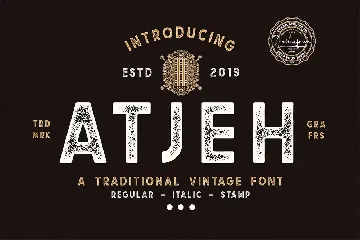 Atjeh - A Traditional Vintage Font