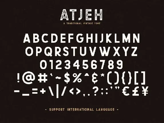 Atjeh - A Traditional Vintage Font