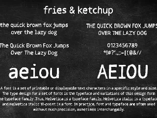 Fries and Ketchup Hand Drawn Font