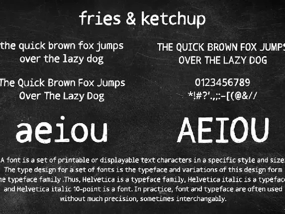 Fries and Ketchup Hand Drawn Font