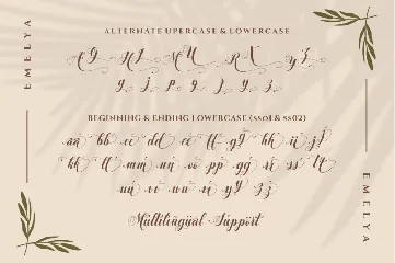 Emelya - Elegant Calligraphy Font