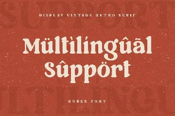 Ruben - Display Vintage Retro Serif font