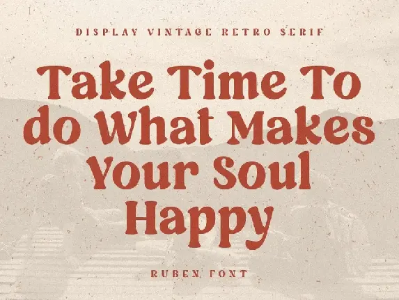 Ruben - Display Vintage Retro Serif font