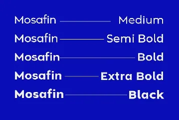 Mosafin Sans Serif Font Family