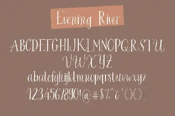 Evening River - Elegant Display Typeface font