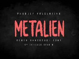 Metalien - Rough Handbrush font