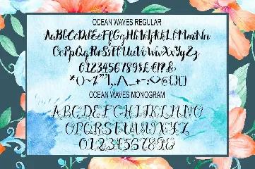 Ocean Waves Brush Font Duo