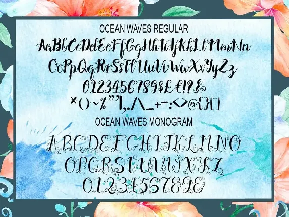 Ocean Waves Brush Font Duo