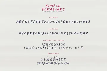 Simple Pleasures SVG + Vector Font