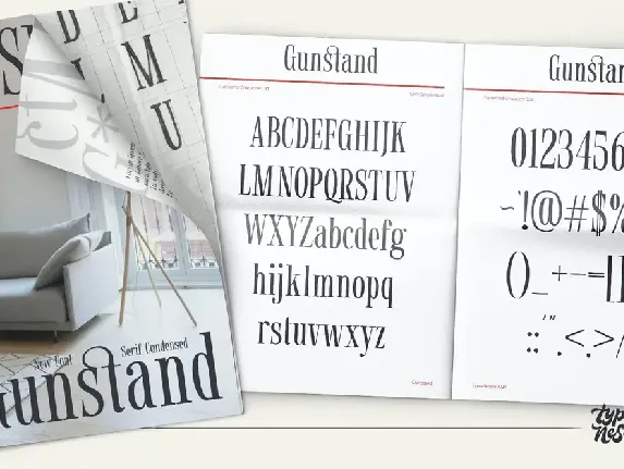 Gunstand - Classy Condensed Serif font