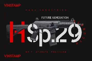 Vinstamp - Military Game Stencil Font