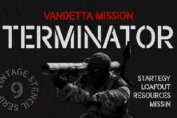 Vinstamp - Military Game Stencil Font