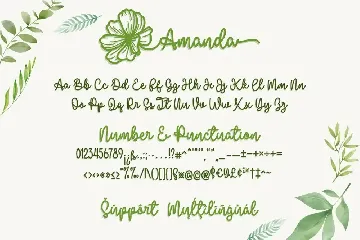 Amanda Birth Flower - An Ornament Script Font