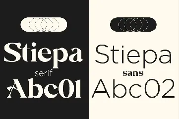 Stiepa | Modern Serif & Bonus Sans font