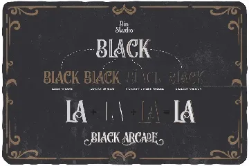 Black Arcade Font Pack (Vintage Font Combination)