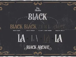 Black Arcade Font Pack (Vintage Font Combination)