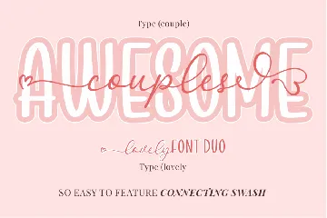 Awesome Couples - A Duo Font