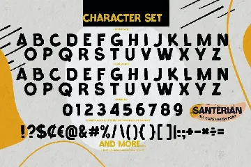 SANTERIAN - All Caps Brush Font